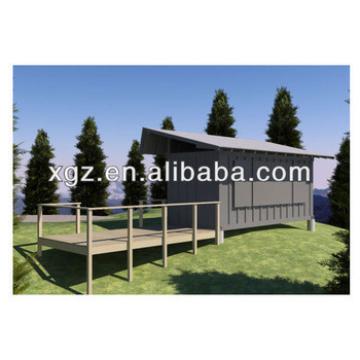 20 feet prefabricated container house with slope roof