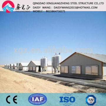 Prefabricated steel poultry house and rear equipments system