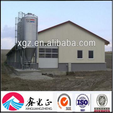 Low cost prefabricated steel structure chicken house and poultry house with feeding system