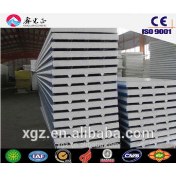 0.35mm-0.6mm PPGI both side 50/75/100mm EPS sandwich used for steel structure roof and wall made by XGZ