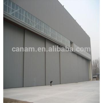 Steel structure price automatic sliding aircraft hangars doors