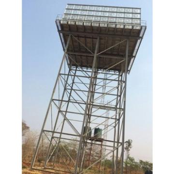 africa using galvernised steel structure water tank tower