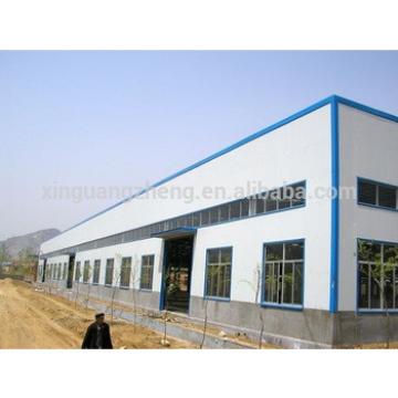 Light steel structure warehouse for plant with green color steel roofing plate