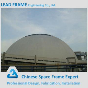Free design light weight steel space frame dome storage building