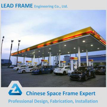 Economic China supplier steel cost of gas station canopy