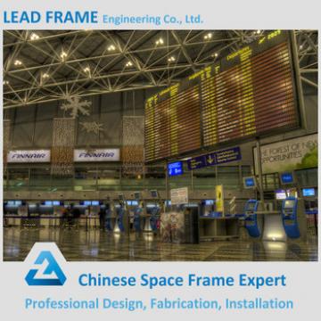 prefabricated steel space frame airport roof structure