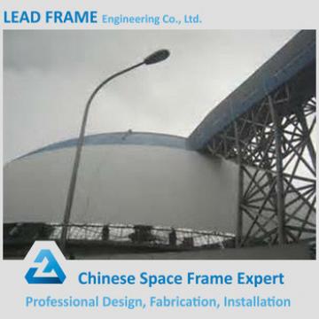 Prefab light steel space frame dome coal storage