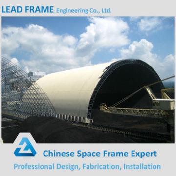 Metal structural low cost space frame structure for coal shed