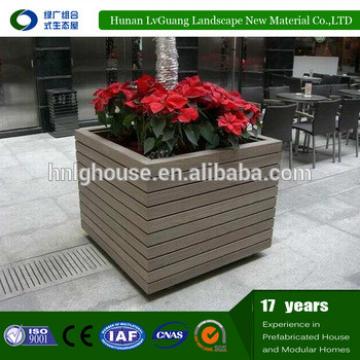 Recycled backyard outside hollow composite wpc decking wooden flower pot