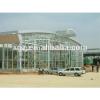 steel structural car showroom building with glass wall