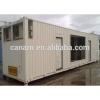 Steel structure anti storm 40ft shipping container house with pull down doors