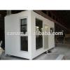 Flat pack 20 feet DIY container house white color sandwich panel glasswool core wall