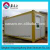 Flatpack container equipment house with single door and slide window
