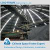 high standard design space frame steel bolted curved roof structure