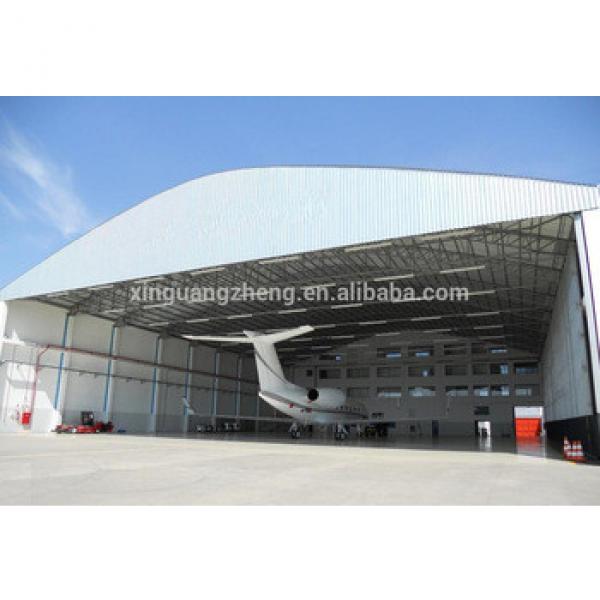 prefabricated building steel structure modern design aircraft steel hangar #1 image