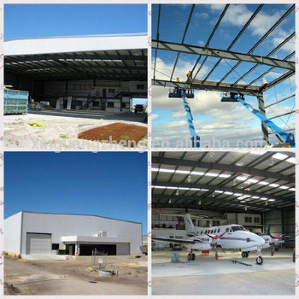 Prefab construction steel structure portable aircraft hangar #1 image
