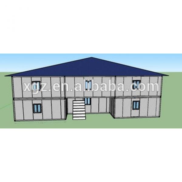 two-storey steel structure slop roof house #1 image
