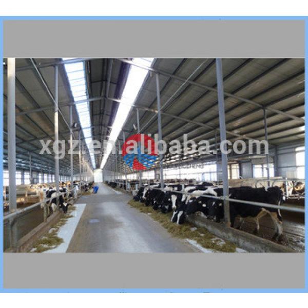 Fast assembly low cost prefab steel structure for warehouse,workshop and cow farming #1 image