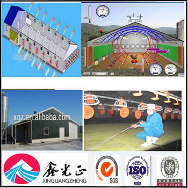 Prefabricated glaverniserd automatic equipments commercial poultry chicken house #1 image