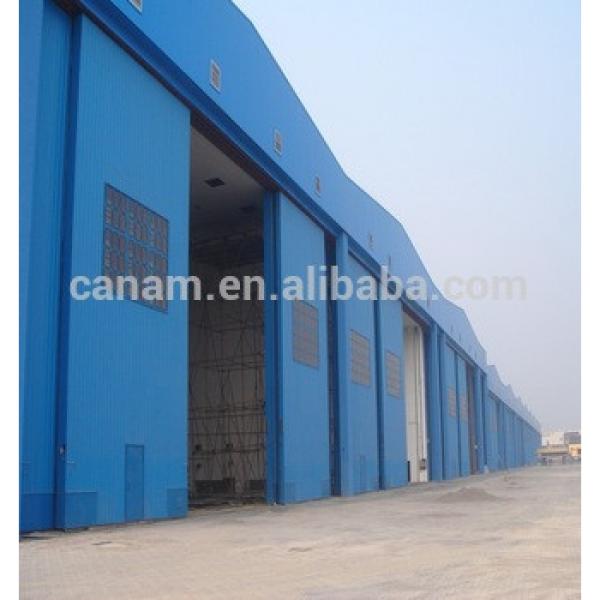 Steel structure price automatic sliding aircraft hangars doors #1 image