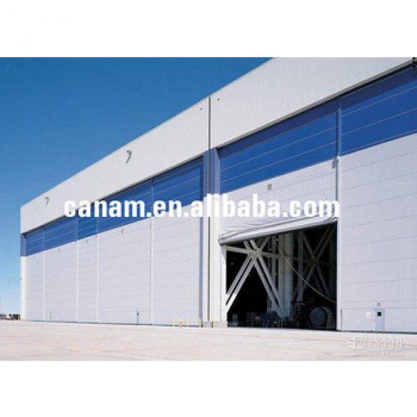 Grand volume prefabricated steel hangar building with fully opening door #1 image