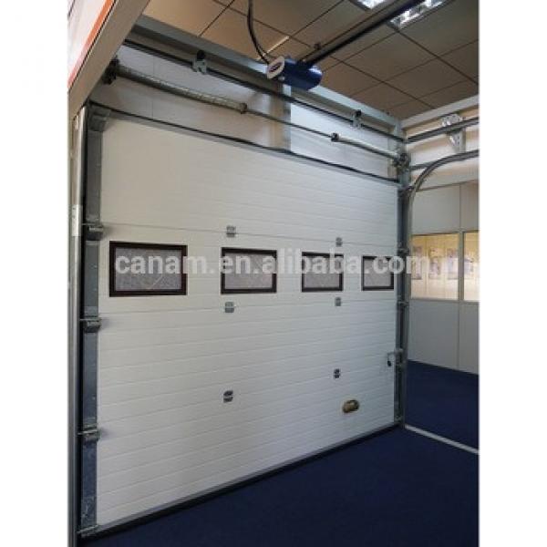 CE automatic color steel PU sandwich panel insulated industrial door,high lifting garage door #1 image