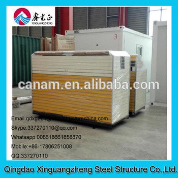 Low cost and energy save sandwich panel frame contianer refugee camp tent house #1 image