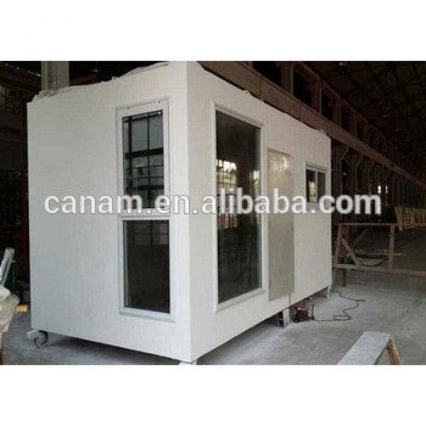 Flat pack 20 feet DIY container house white color sandwich panel glasswool core wall #1 image