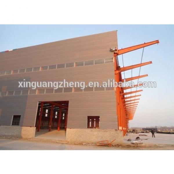 With crane and easy to install and low cost steel structure construction hotel/steel warehouse/steel workshop by CE certifiction #1 image