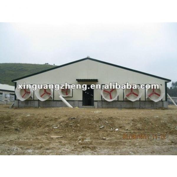 Prefab sandwich panel wall and roofing Steel structure chicken shed #1 image