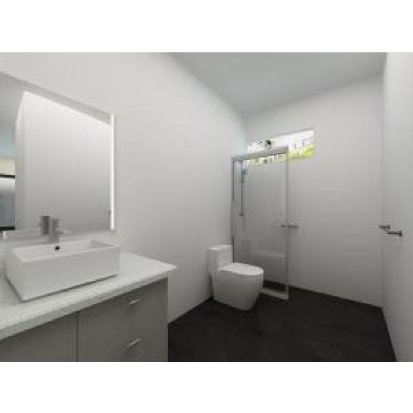 White Light Steel  Prefabricated Villa  Houses With Washbasin , Shower #1 image