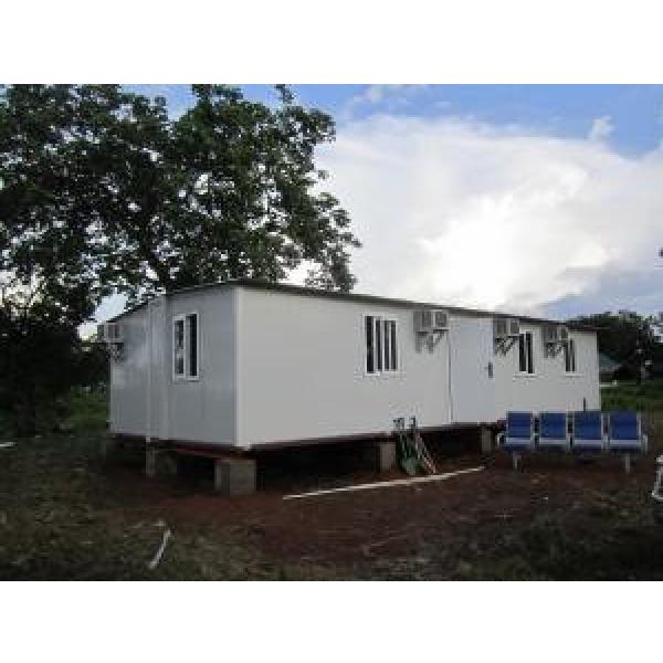 Modular Portable Emergency Shelter , Foldable Prefabricated Homes / Corrugated Tiles #1 image