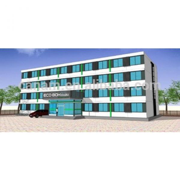 20ft ISO flat packed four storey prefab container office steel structure #1 image