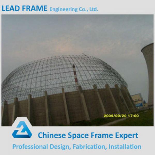 anti corrossion steel space frame large geodesic dome for coal storage #1 image
