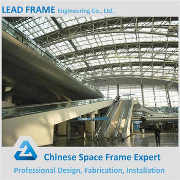 Space frame railway station steel roof truss design #1 image
