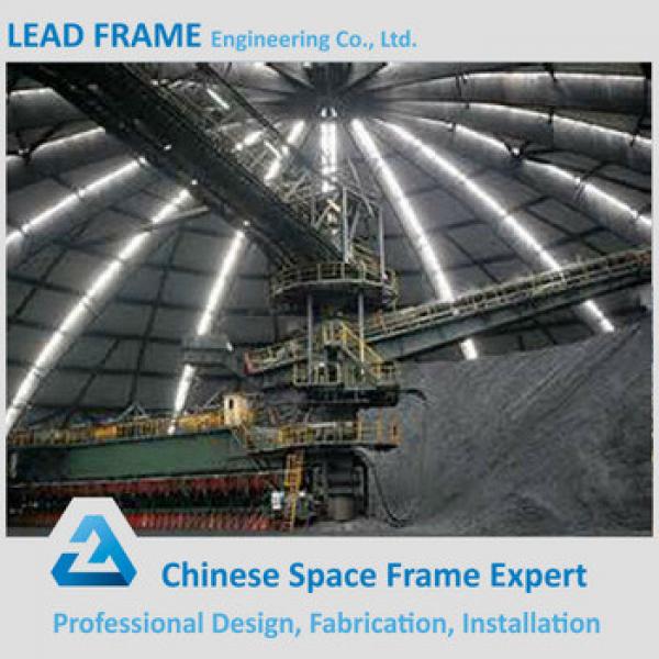 prefabricated hot dip galvanized space frame steel structural dome coal storage #1 image
